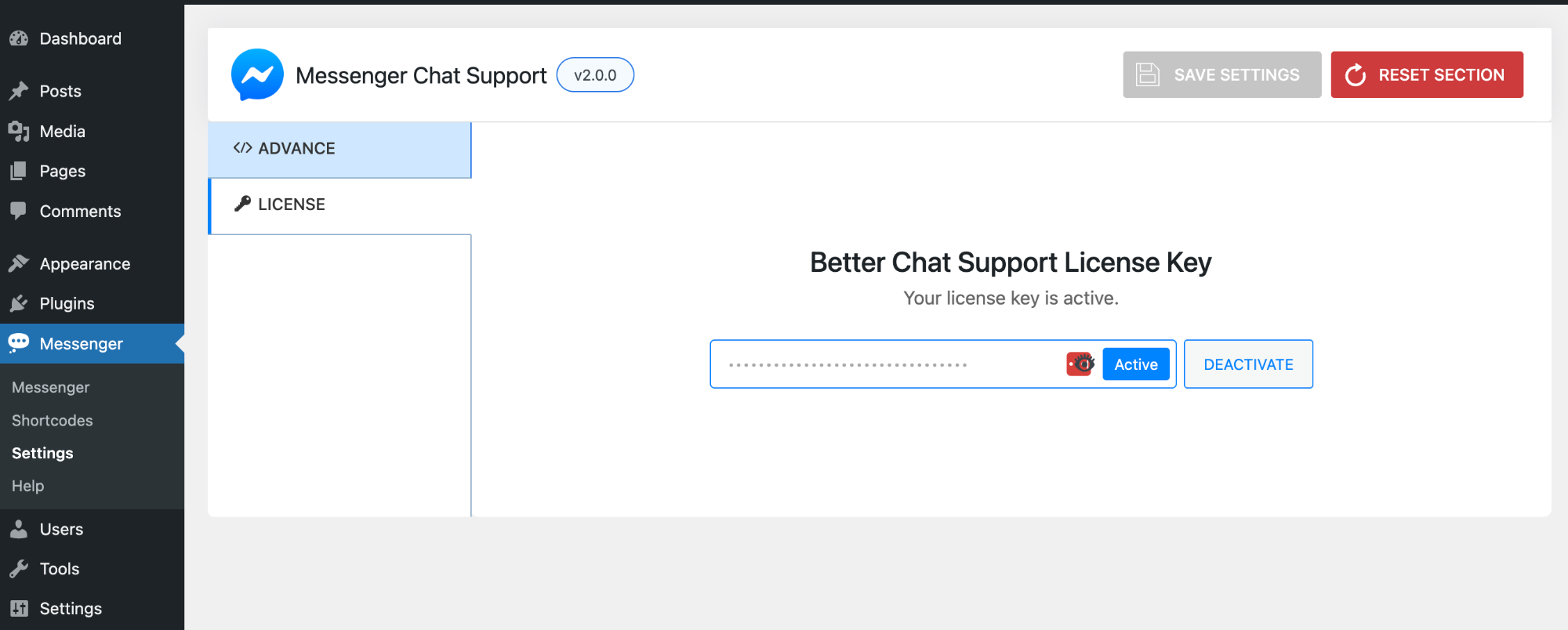 Better chat support for the Messenger license After Activation