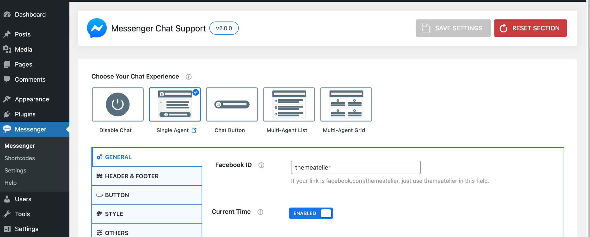 Messenger Settings